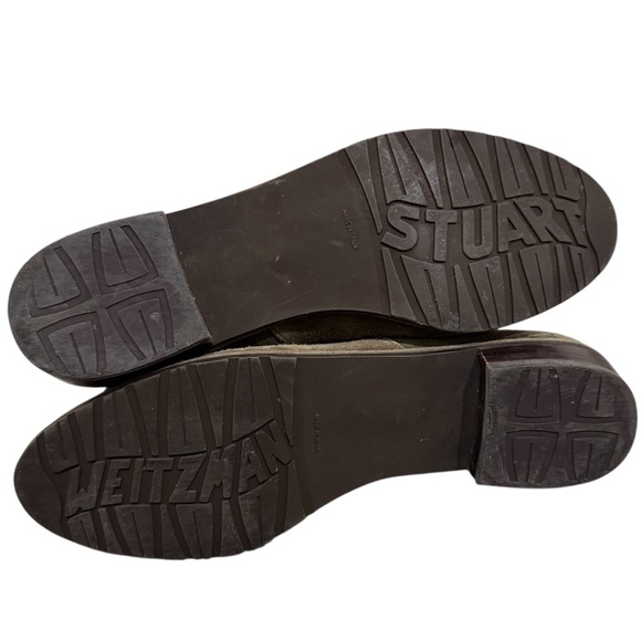 Stuart Weitzman Lowland Olive Green Suede Over the Knee Flat Boots Size 7.5 - Picture 5 of 9